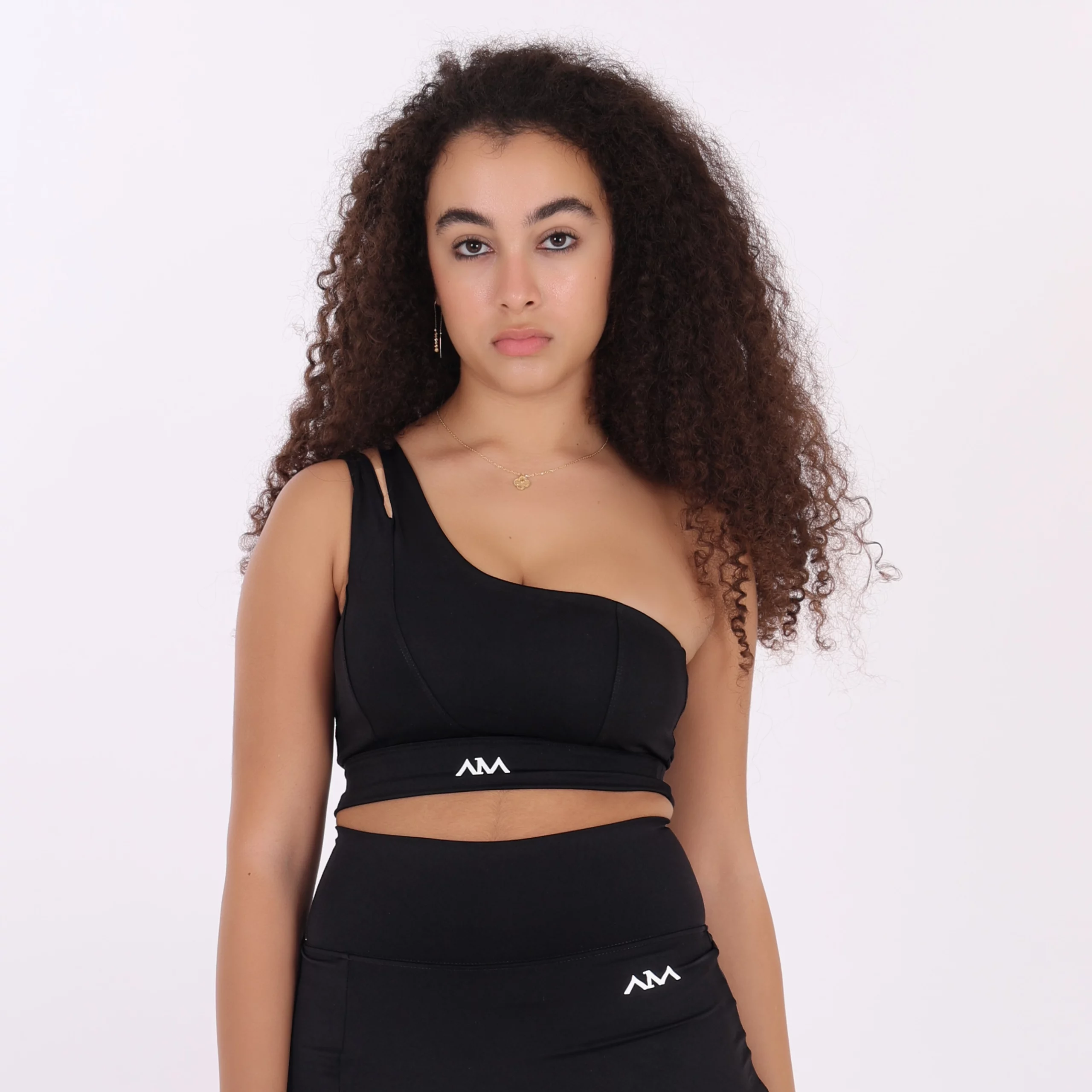 Women - Black One Shoulder Bra - AIM Clothing