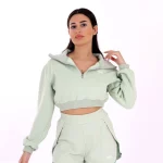 Women - Green Long Sleeve Hoodie