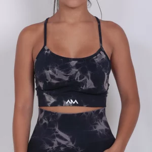 Women - Black Mesh Sports Bra